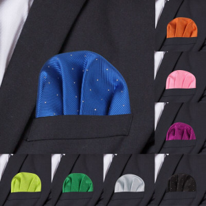 Fashion Dots Suits Pocket Square For Men Business Chest Towel Hanky Gentlemen Hankies Classic Suit Napkin Mens Handkerchief