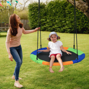 Outdoor Flying Saucer Tree Swing For Kids 40 Inch With Easy Installation