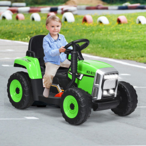 12V Ride On Tractor for Kids, Remote Control Tractor with Loader