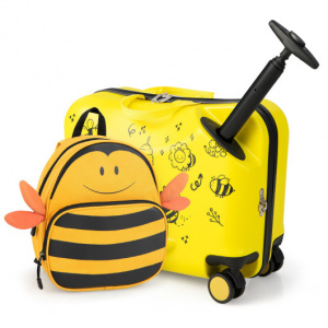 Ride-on Kids Luggage set with roller wheels / Bumble Bee Ride on Suitcase for Kids
