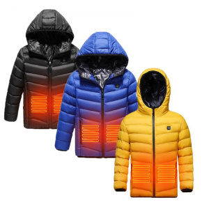 2020 New Heated Jacket Children  USB Charging Jacket Winter Heated Vest Electric Thermal Clothing  Kid Washable Hiking Jackets