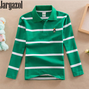 Jargazol boys polo shirts long sleeve shirt fall kids clothes size 3 to 15 years little boy costume Teenagers tops sports polos
