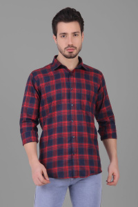 Design Up Blue Casual Check Shirt