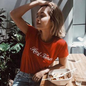 2019 New Fashion Summer Hard Times Tshirts for Women Letter Printed Red T Shirt Harajuku Tumblr Graphic Female T-shirt Camisas