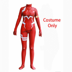 Anime Zero Two Cosplay Costume For Women Halloween Costume Wig 3D Printing Bodysuit Zentai Suit