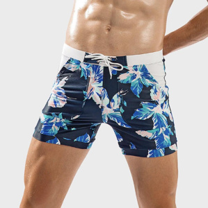 Heavywood Men's Beach Swimming Trunks Drawstring Elastic Waist Swimsuit Shorts Man Plus Size Quick Drying Swimwear Shorts