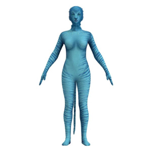 Movie Avatar Cosplay Costume Jake Sully Neytiri Polyester Zentai Party Jumpsuit Tail Halloween Costume Women Girls Asian Size