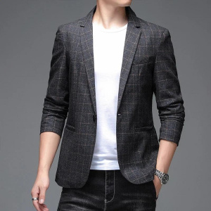 High End Brand Boutique Fashion Plaid Men's Casual Business Suit Blazers Groom Wedding Dress Men's Classic Checked Suits Jacket