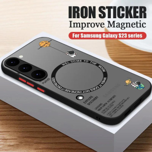 Magnetic Case For Samsung Galaxy S24 & S25 With Magsafe Astronaut Design Ultra Slim Hard Cover