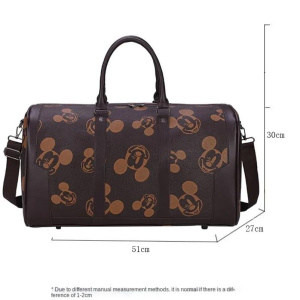 Disney Mickey Fashion Suitcase Travel Tote Bag Men's and Women's Luggage Bag Large Capacity One-shoulder Messenger PU Bag