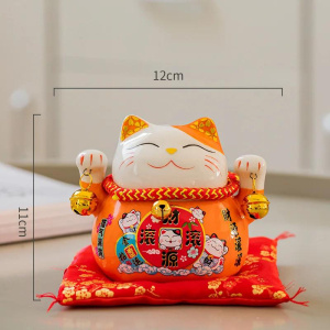 4.5 inch lucky cat creative ceramic home decoration small lucky cat piggy bank piggy bank car decoration desk decoration