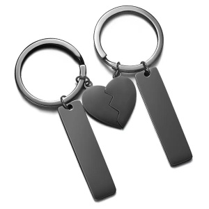 2PCS Personalized Music Spotify Scan Code Keychain for Lovers Stainless Steel Custom Laser Engrave Name Couple Keychain Gifts