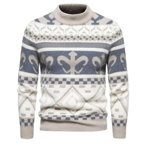 Men's New Imitation Mink Sweater Soft and Comfortable Fashion Warm Knit Sweater Man Clothes