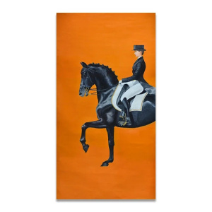 Scandinavian Minimalist Wall Art Classic Modern Orange Horse Racing HD Canvas Poster Print Home Bedroom Living Room Decoration