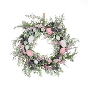 Easter Decoration Hanging Garland Artificial Eggs Flowers Nordic Phoenix Party Wedding Christmas 50cm Xmas Front Door Decorated