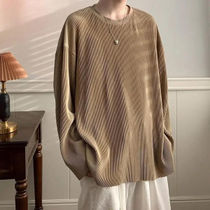 Male Clothes Big Size T Shirts For Men Unicolor Tops Plain Stripe Oversize With Korean Style Bulk High Brand Quotes It Social A