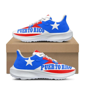 Love Puerto Rico Design Comfortable Running Shoes Lightweight Breathable Lace-up Sneakers Casual Shoes for Women