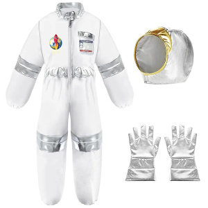 Pilot Costume for Kids Astronaut NASA Costume for Boys Girls Space Jumpsuit