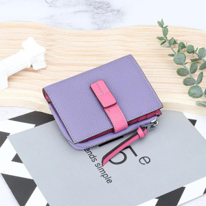 Genuine Leather Luxury Card Wallet Custom Letters Fashion Woman Short Card Holder Casual Zipper Engraving Coin Purse Cute Gift