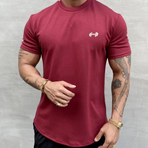 Cotton t Shirt Men Short Sleeve t-Shirt Fitness Gym t-Shirts Training Sport Tee Shirts Fashion Casual Tops Man Clothing