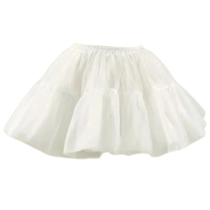 Women 25/35/45cm Skirt Bubble Skirt Double Layer Pleated Ruffled Petticoat Underskirt for Costume Party