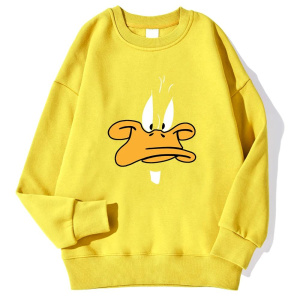 Cartoon Duck Personalized Print Man Hoodies Hip Hop Warm Hoodie Casual Fashion Hoody Harajuku Big Size Unisex Pullover