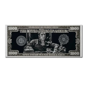 Classic Movie, Scarface Tony Montana Dollar Wall Art, HD Canvas Print Poster, Home, Living Room, Room Decor Painting