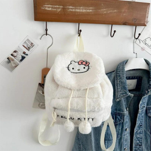 Kawaii Sanrio Plush Backpack Kuromi Hello Kitty Plushie School Bag Melody Shoulder Bag Kindergarten Backpack Birthday Gifts Toys