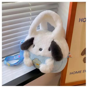 New Cartoon Sanrio Plush Bag Ins Versatile Kuromi Doll Doll Bag Cute Girl Handheld Small Bag