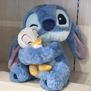 Disney Kawaii Stitch Plush Toys Doll Cartoon Animal Duck Room Decor Pillow Cushion Anime Figure Peluches Children Birthday Gift