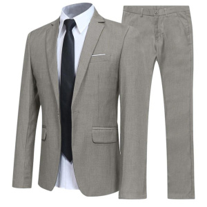2PCS/SET Men Suit Blazer Slim Fit Tuxedo Jacket Coat And Pants Set Formal Party Business Suit Outwear