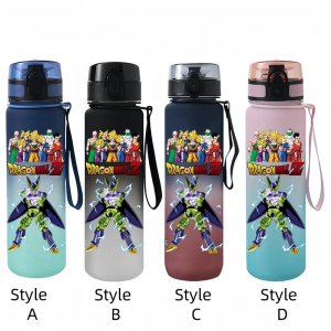 650ml Dragon Ball Water Bottle Son Goku Super Saiyan Large Capacity Drinking Cup Portable Outdoor Sports Water Cup Holiday Gifts