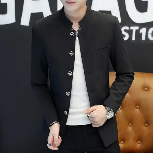 High Quality Men's Chinese Style Business Casual High-end Simple Elegant Fashion Party Shopping Gentleman Slim Suit Jacket