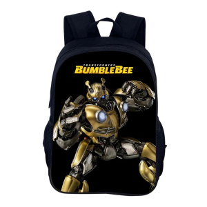 Bumblebee T-Transformers 40cm/15.7inch Backpack School Student Bag Zipper Book Bag Anime laptop Mochila Children's Birthday Gift