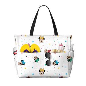 Waterproof Mickey and Minnie Beach Tote Bag for Women Extra Large Suitable for Travel