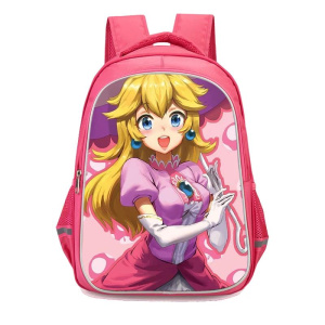 Girls P-Peach Princess Print Casual Mochila Escolar backpack School Bag For Teenager Girl Nylon Waterproof Backpacks Female