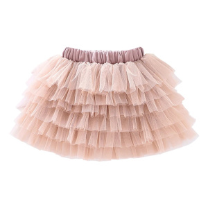 Girls 6 Layer Net Skirt Elegant and Versatile Waist Skirt Middle and Large Children Daily and Special Occasions Skirt New
