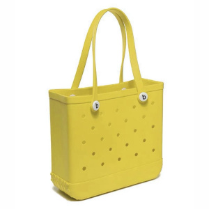 Fashion Large Beach Bags EVA Rubber Waterproof Storage Baskets Travel Shopping Handbag Women Shoulder Solid Color Jelly Bag