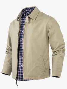 European and American Popular Fashionable Comfortable Multi Pocket Jacket for Men's Casual Pure Cotton Lapel Windproof Jacket