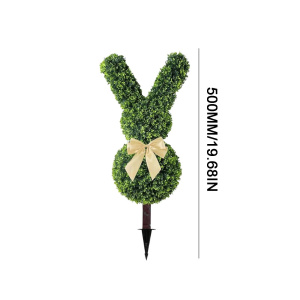 Bunny Topiary, Topiary Tree Pot Easter Bunny Plant,Easter Rabbit Boxwood Topiaries Plant for Home Front Porch Decor Outside Gard