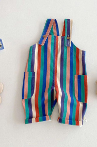 Overall Outfits New Kids Clothes Fashion Overalls Polk Dot Jumpsuits Striped Overalls Children Play Suit