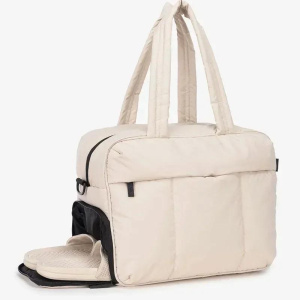 Duffel Weekender Bag Large Capacity Women Multifunction Leisure Travel Puffer Tote Gym Bag Carry on Bag with A Shoe Compartment