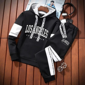 Los Angeles Hoodie Sweatpants Hot Sale Mens Tracksuit Hooded Sweatshirts Jogger Pants Male Daily Casual Fashion Sportwear