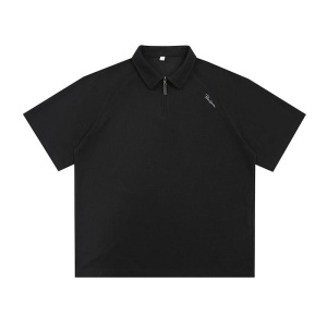 Tfetters Brand Men Waffle Polo Shirt Couple Matching Half Zip T-Shirt Letter Embroidery Streetwear Casual Fashion Tees