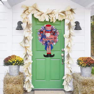 4th Of July Wreath For Front Door Decorations Can Be Used As Memorial Day Wreath