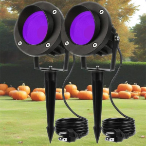 Outdoor Garden Lawn Lamp 20W Spotlight Halloween Purple Party Colourful Fluorescent Lights Landscape Decorative Lamps AC110v