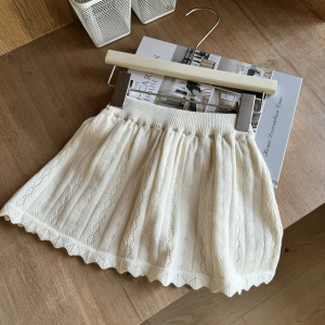 HoneyCherry New Girls Knitted Skirts Hollow Out Elastic Toddlers Kids Casual Skirt Tutu Skirt for Girl