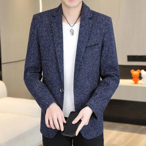 New solid color pattern fashion business casual suit jacket handsome soft and comfortable men single west