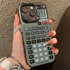 Funny Stylish Calculator Pattern Phone Case For iPhone16 Pro and Pro Max Shockproof Back Cover