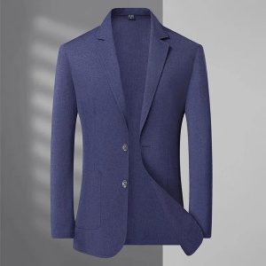 A fashionable and stylish men's sun-protective suit with a linen collar and two buttons, along with a sun-protective jacket